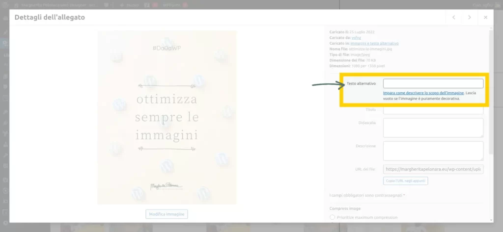 Come aggiungere il testo alternativo alle immagini che hai già caricato in passato.